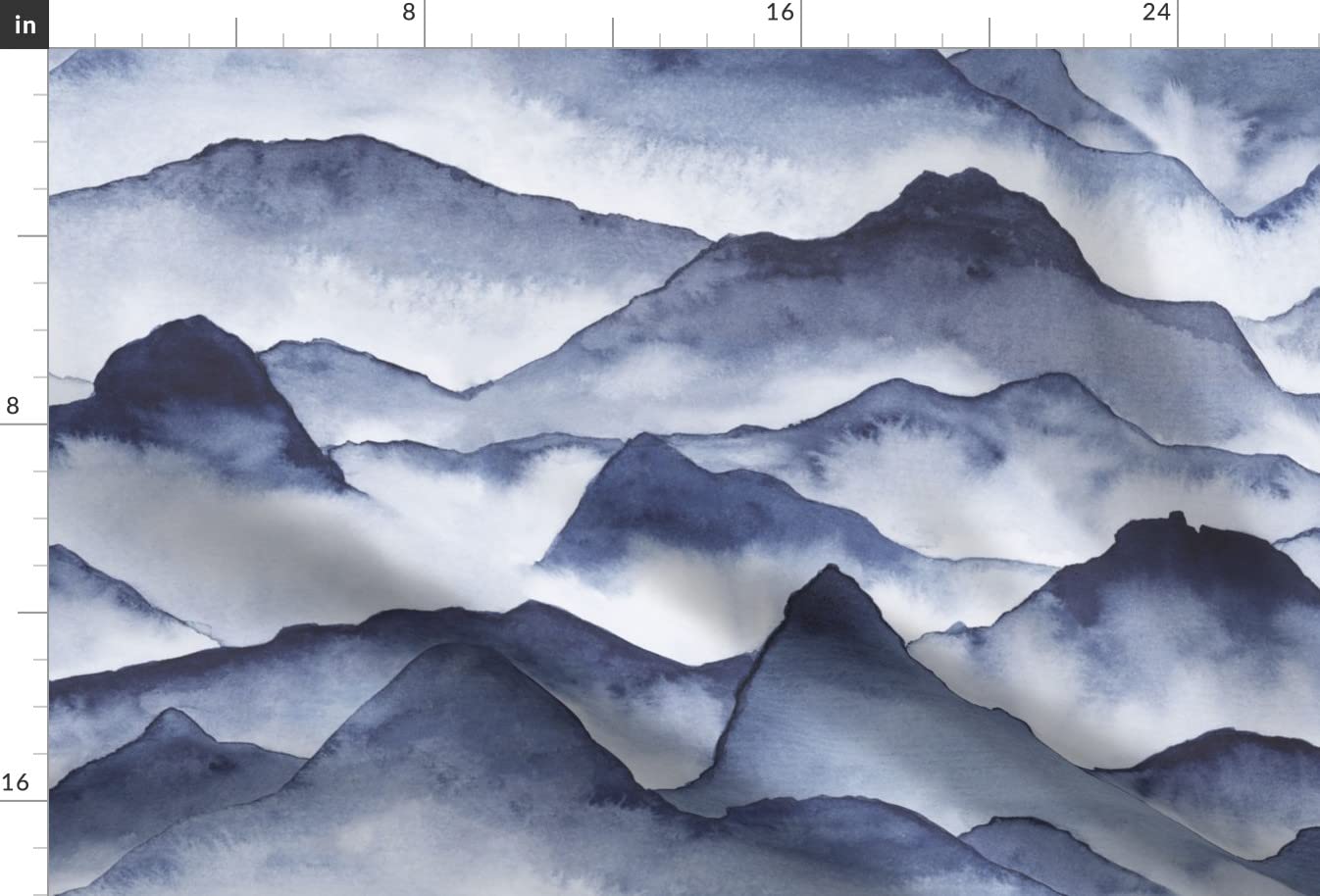 Mountains Nature Outdoors Printed Satin Fabric Fat Quarter | Premium Spoonflower Fabric for Sewing, Apparel, Fashion, Blankets & Home Decor | Perfect for DIY Projects, Quilting & Crafting