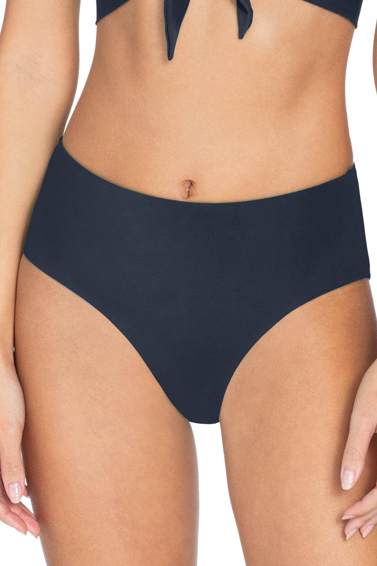Robin Piccone Women's Ava High Rise Bikini Bottom - Sexy Swimwear for Women, Comfortable & Stylish Beachwear - Perfect for Pool Parties, Vacations & Summer Getaways