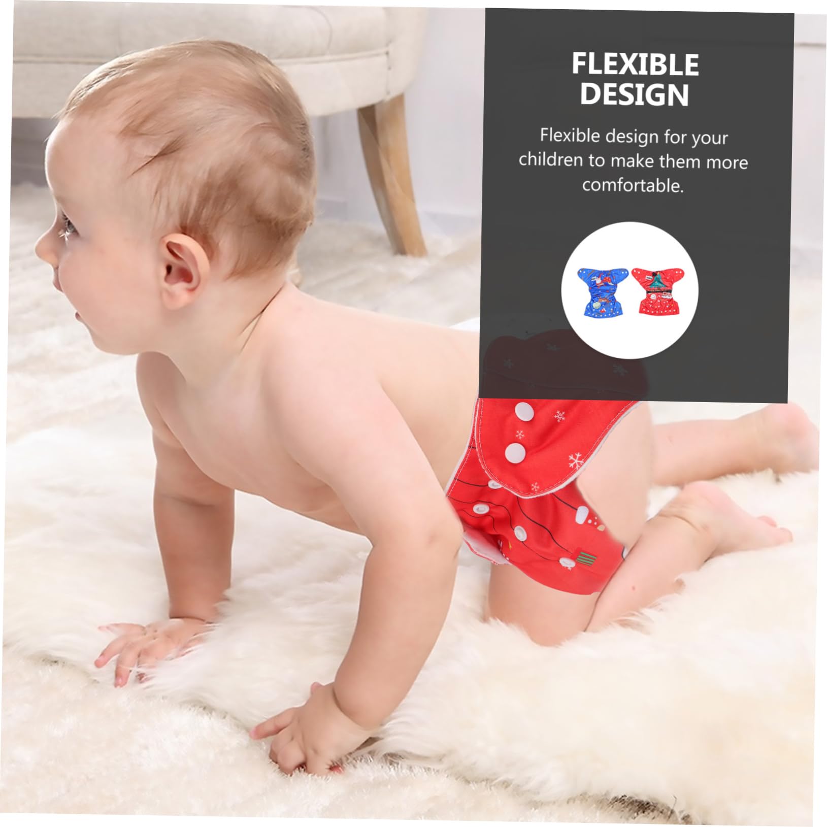 Totority 16 Pcs Monkey Diaper Training Pants - Waterproof Cloth Christmas Outfit for Toddlers | Perfect for Potty Training, Holiday Photos & Playtime