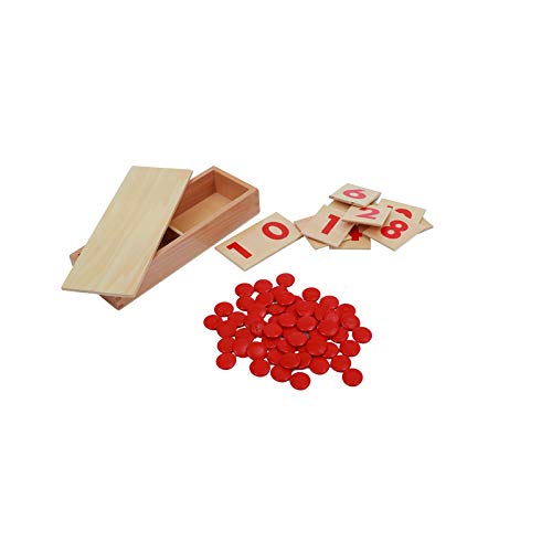 Adena Montessori Cards & Counters - Educational Math Games, Number Counting Toys for Kids, Perfect for Homeschooling & Classroom Learning