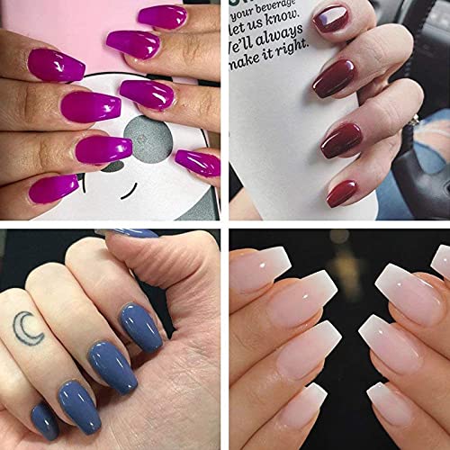 Belicia Short Coffin Shape Acrylic Nails 200Pcs - Clear Natural Full Cover Fake Nails with Storage Box for Nail Salon & DIY Manicure | Perfect for Weddings, Parties & Everyday Wear