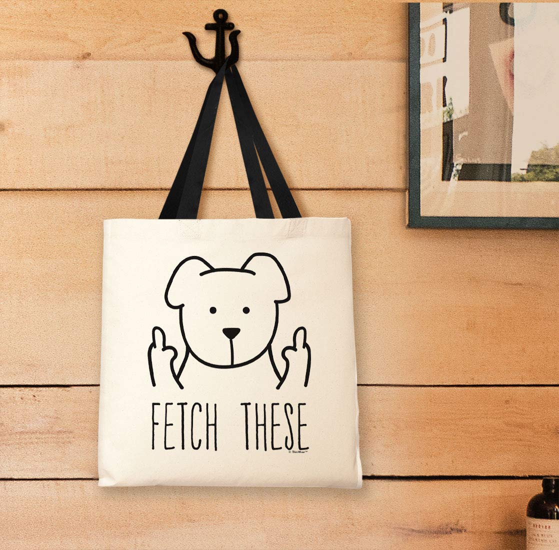 Funny Dog Tote Bag - Cute Canvas Gift for Dog Lovers - Perfect for Shopping & Outings