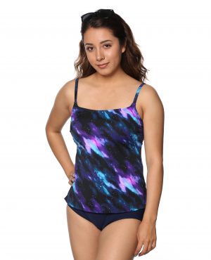 Topanga Cami Tankini Swimsuit - Color 757 | Women's Floral Print Bikini Top for Beach, Pool & Summer Vacation