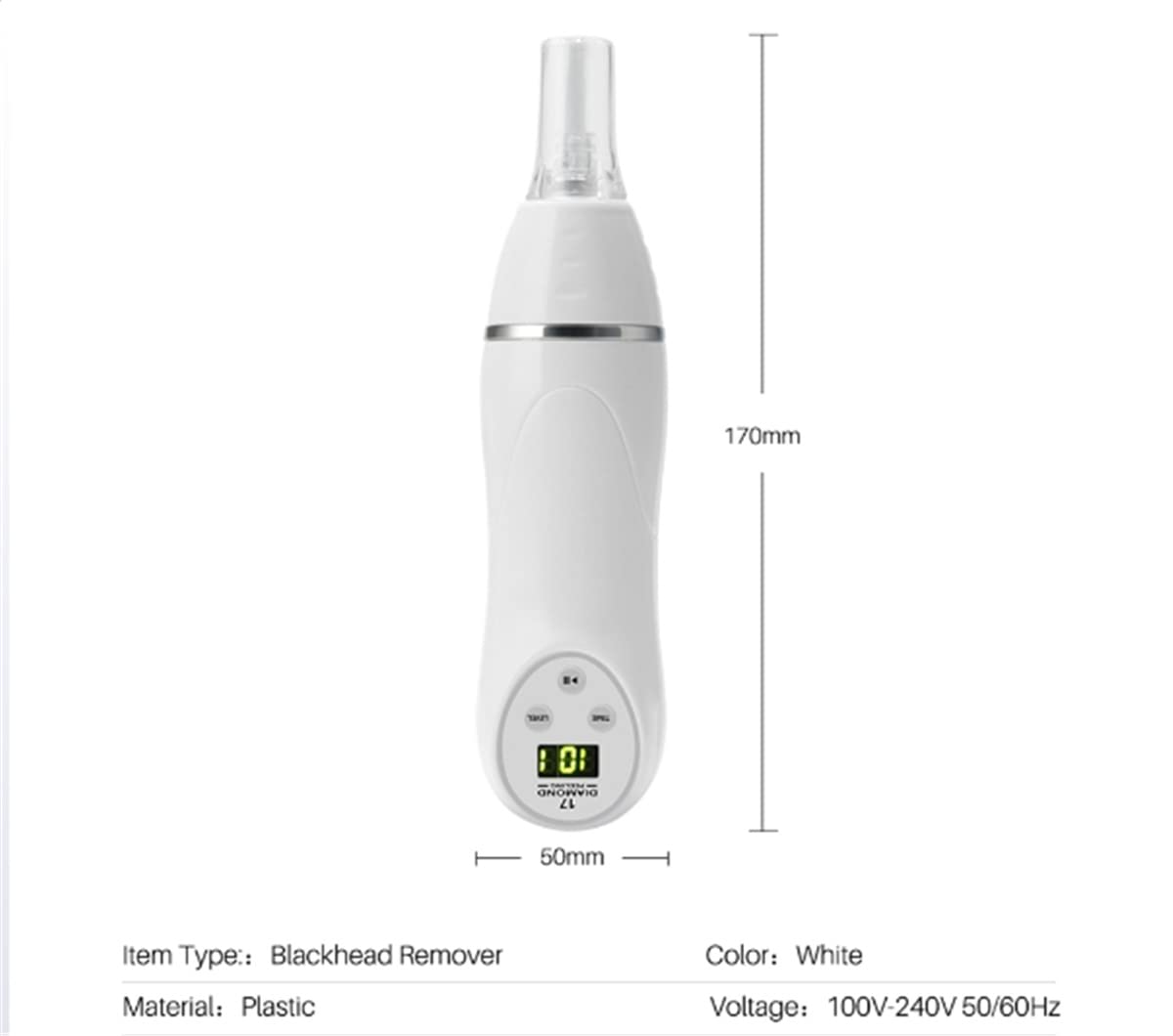 Professional Diamond Microdermabrasion Pen - Vacuum Skin Exfoliation Device for Blackhead Removal & Facial Rejuvenation | At-Home Spa Treatment for Smooth Skin | Perfect for Acne Care, Anti-Aging & Glowing Complexion