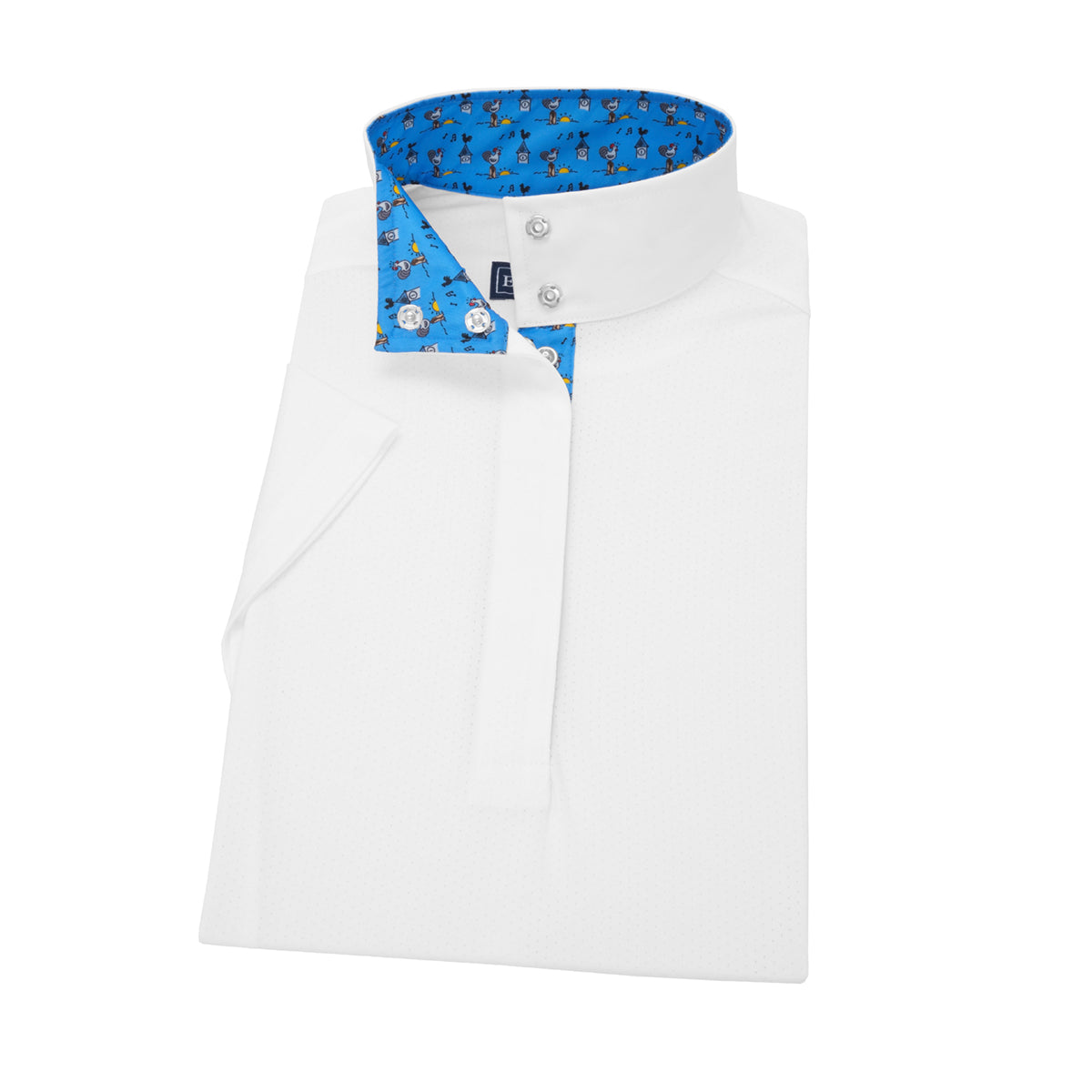 Essex Classics Women's Roosters Talent Yarn Straight Collar Short Sleeve Show Shirt - Perfect for Casual Wear, Office Outfits & Country Music Events
