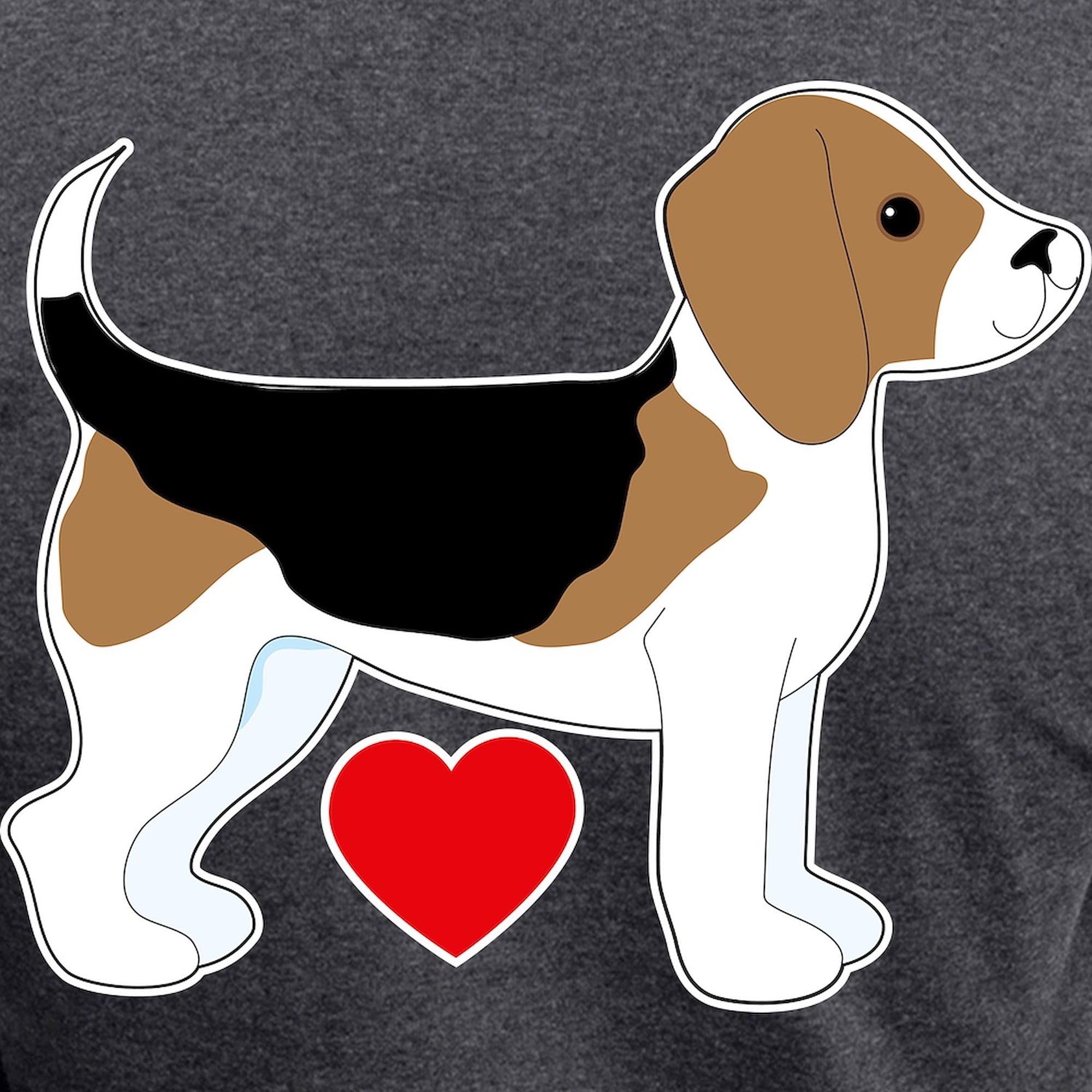 Beagle Love Women's Dark Pajama Set - Cozy Charcoal Sleepwear with Dog Print | Perfect for Relaxing at Home, Lounging & Gift Giving