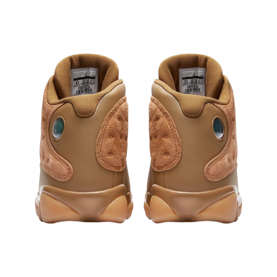 Air Jordan 13 Retro OG Wheat Elemental Gold Baroque Brown Gum Sneakers 414571-705 - Men's Basketball Shoes for Streetwear & Casual Outfits