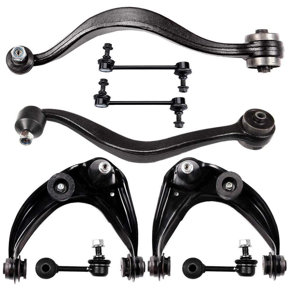 LSAILON 8-Piece Front Upper Lower Control Arm Ball Joint Assembly & Sway Bar End Link Kit - Compatible with 2010-2012 Ford Fusion, 2011-2012 Lincoln MKZ, 2010-2011 Mercury Milan - Perfect for Suspension Repair & Maintenance