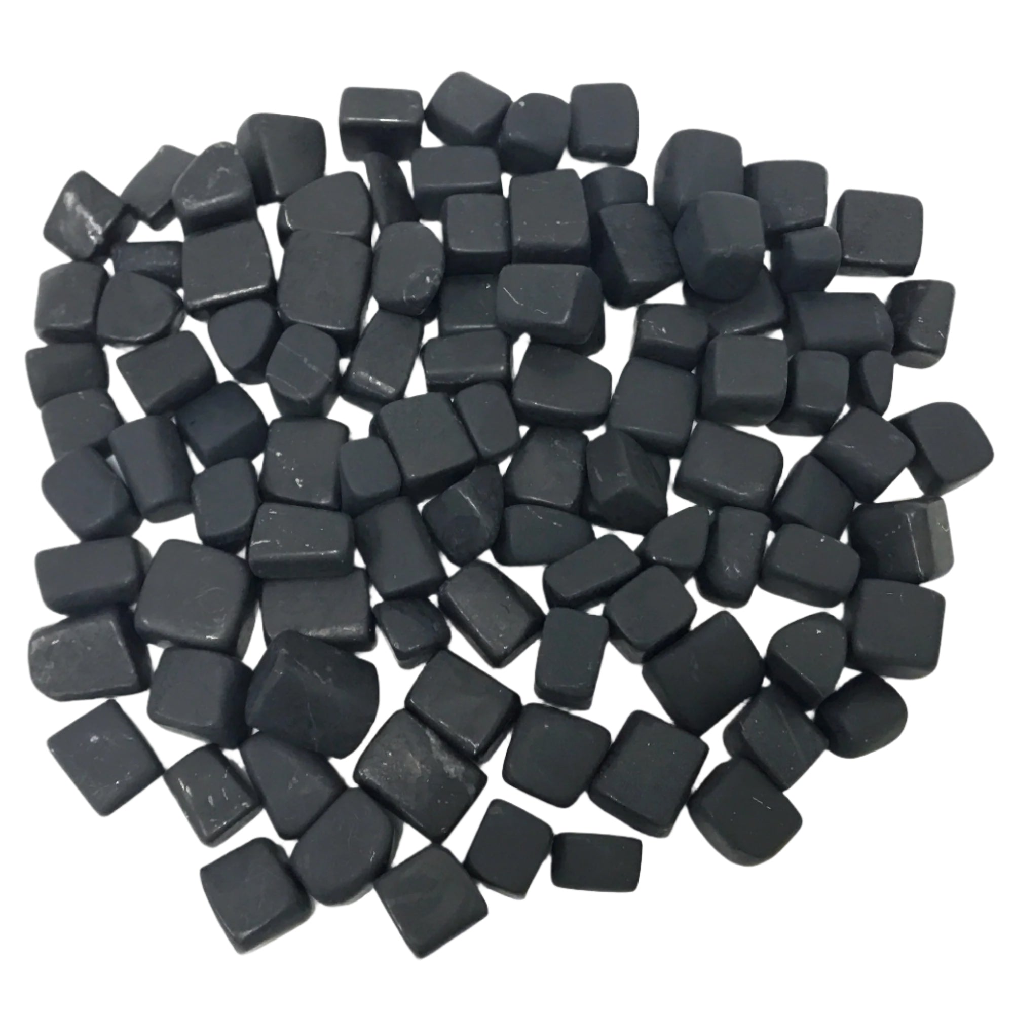 1 lb Natural Polished Shungite Gemstone Tumbled Stones - Healing Crystals for EMF Protection, Water Purification & Spiritual Cleansing - Bulk Wholesale for Home, Office & Meditation Use