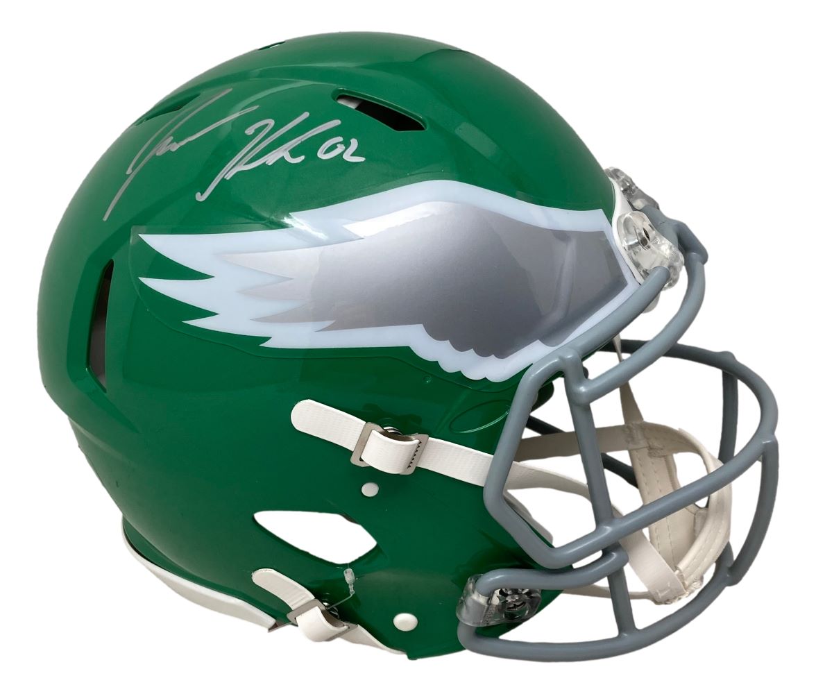 Jason Kelce Autographed Philadelphia Eagles Kelly Green Speed Authentic Helmet with PSA ITP Hologram - NFL Collectible for Fans, Display & Memorabilia Collection