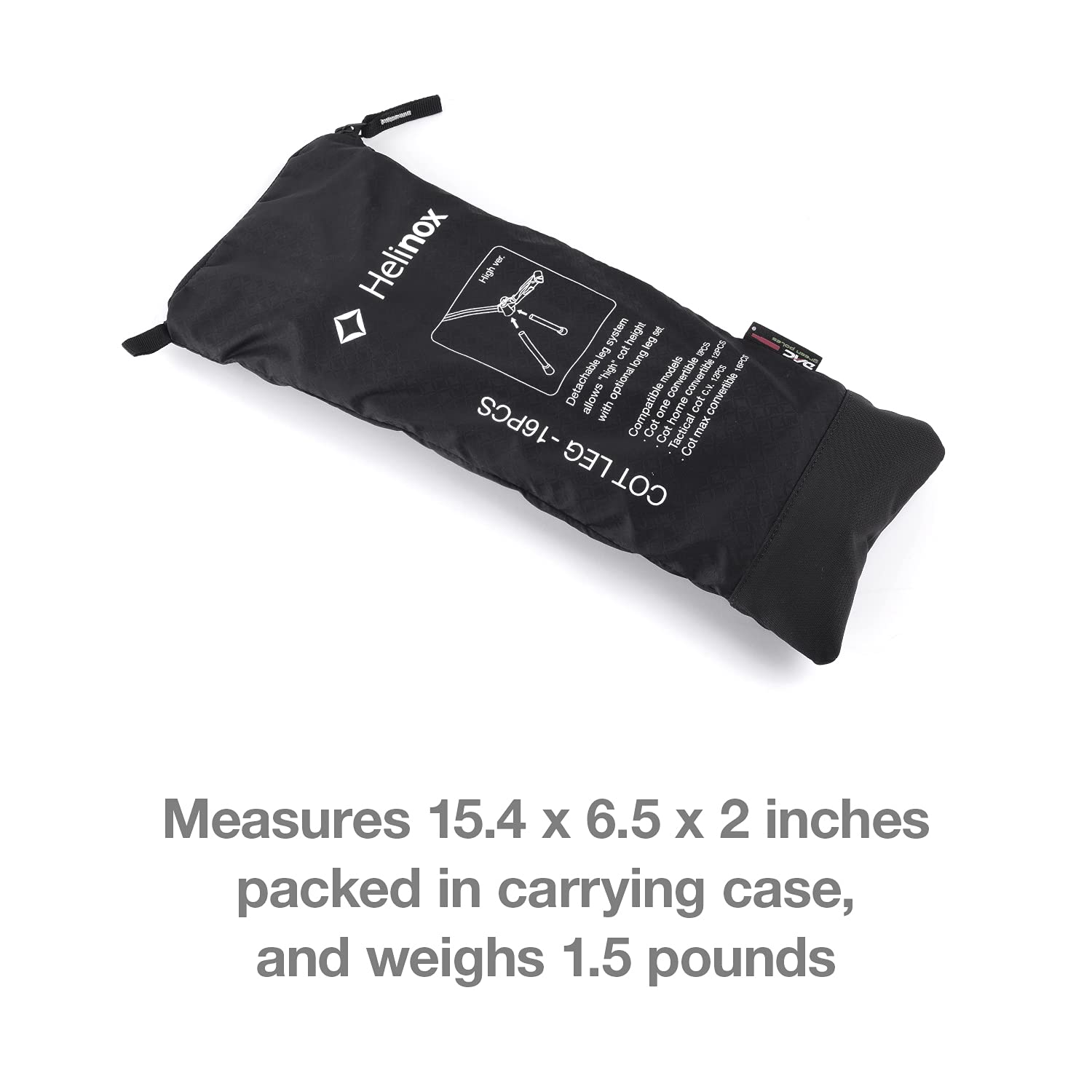 Helinox Cot Max Camping Cot Leg Extenders (Set of 16) - Heavy Duty Support for Outdoor, Backpacking & Travel - Perfect for Tents, RVs & Adventure Trips