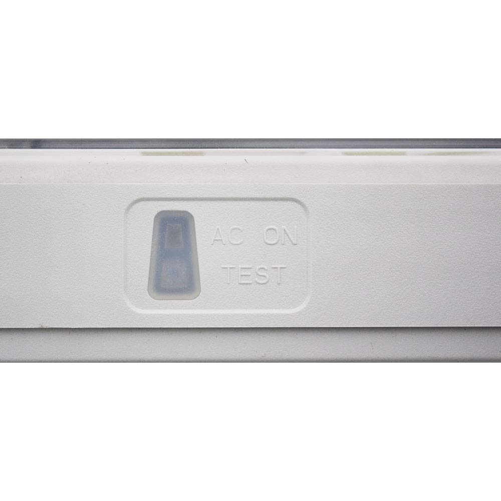 UL Listed LFI Lights - Wet Location Rated Combo Green Exit Sign with Emergency LED Lights, White Housing, Two Adjustable Round Heads, Hardwired with Battery Backup (WLTCOMBO-G) - Ideal for Commercial Buildings, Warehouses, and Public Safety Areas