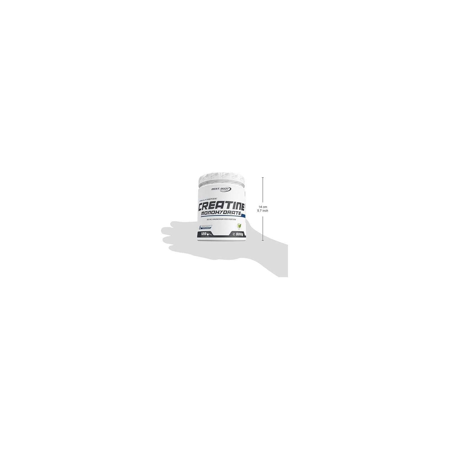 Best Body Nutrition Creatine Monohydrate Powder - 500g (1.1 lb) for Muscle Growth, Strength & Performance - Pre & Post Workout Supplement for Athletes & Bodybuilders