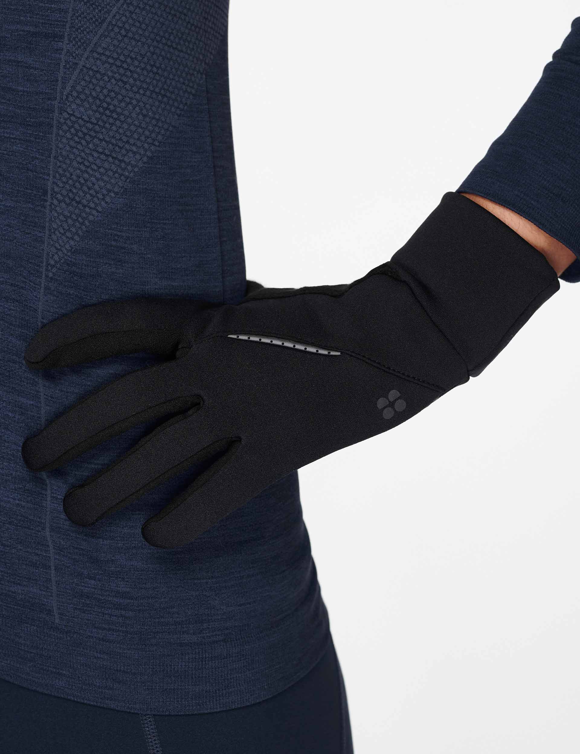 Running Gloves for Men & Women - Black Non-Slip Breathable Workout Gloves for Jogging, Gym, Cycling & Outdoor Sports