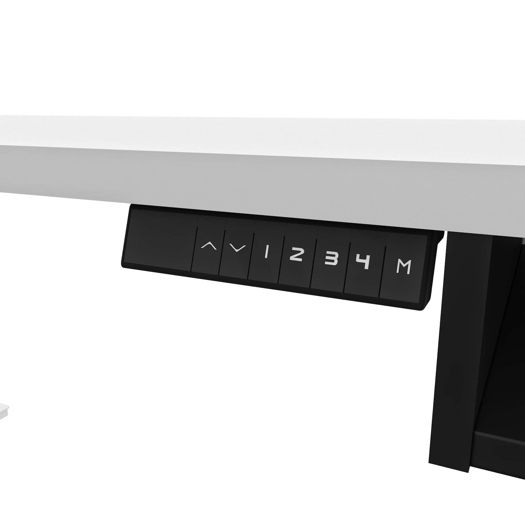 Premium L-Shaped Standing Desk - Adjustable Height Ergonomic Home Office Desk (2 Color Options) for Work from Home & Gaming Setup