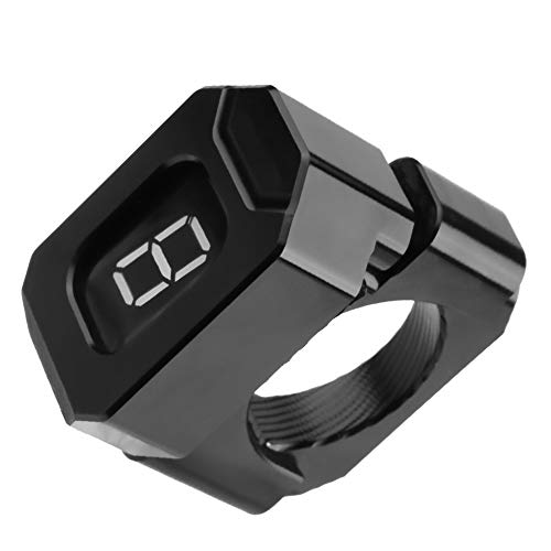 Universal 22mm-28.6mm Aluminum Alloy Motorcycle Gear Indicator Bracket - Black Speed Gear Display for Hon-da Yama-ha Kawa-saki Su-zuki - Perfect for Track Racing & Street Riding