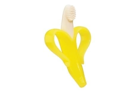 Baby Banana Infant Toothbrush - Soft Bristle Teething Toothbrush for Babies 0-24 Months, BPA-Free & Easy to Hold - Perfect for Soothing Sore Gums & Early Dental Care