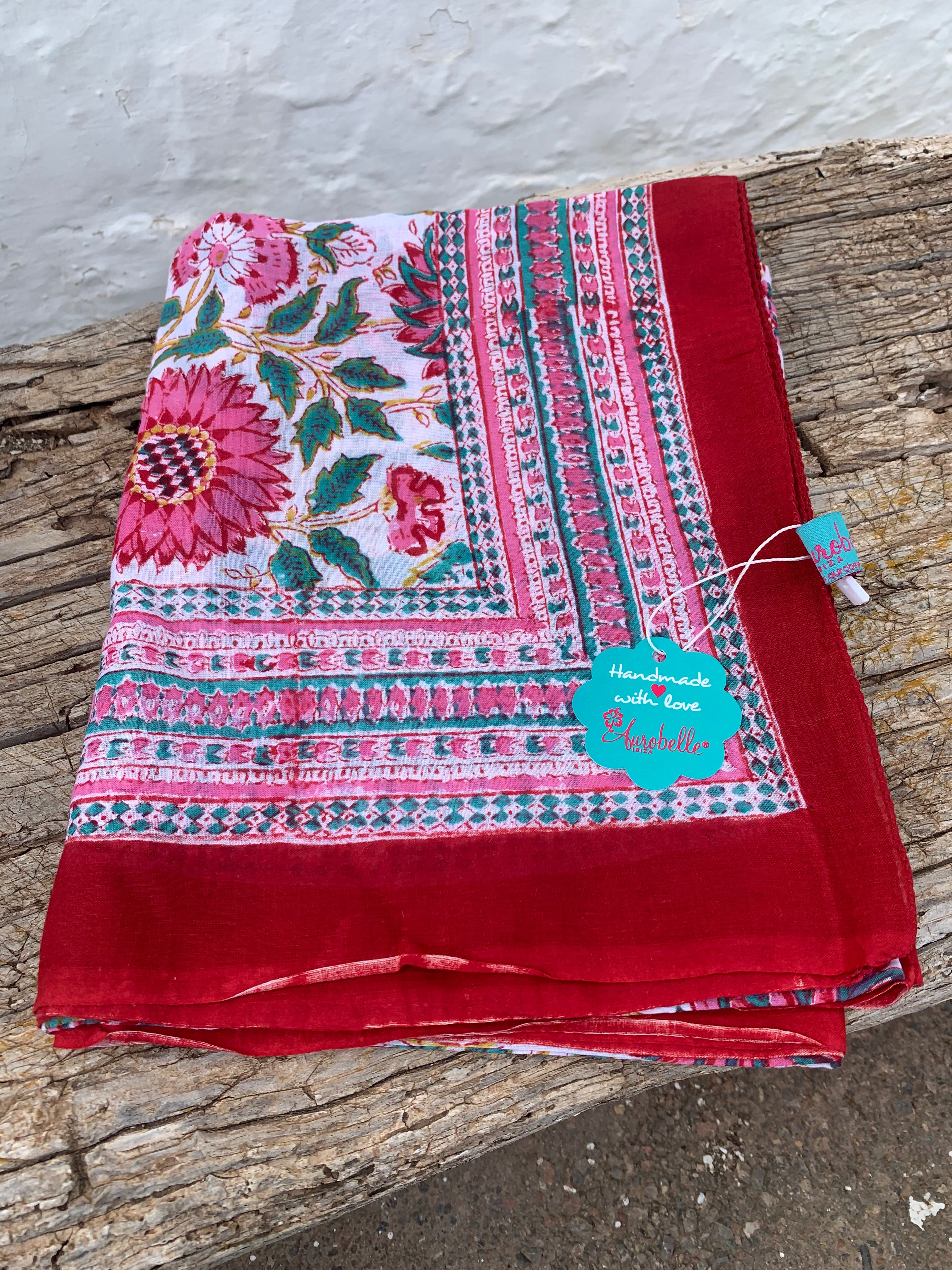Stylish Hand Block Printed Cotton Sarong Pareo - Boho Beach Cover Up, Summer Wrap Skirt, Poolside Lounge Essential