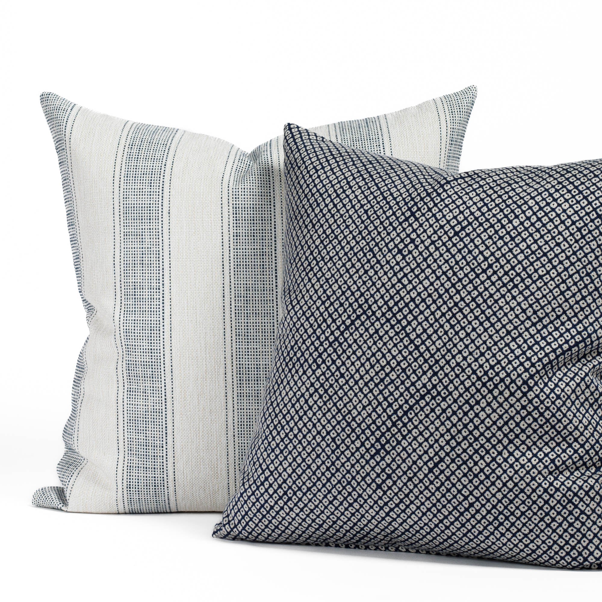 Revitalize 22x22 Outdoor Pillow in Denim Blue - Waterproof Patio Cushion for Garden, Poolside & Porch Decor
