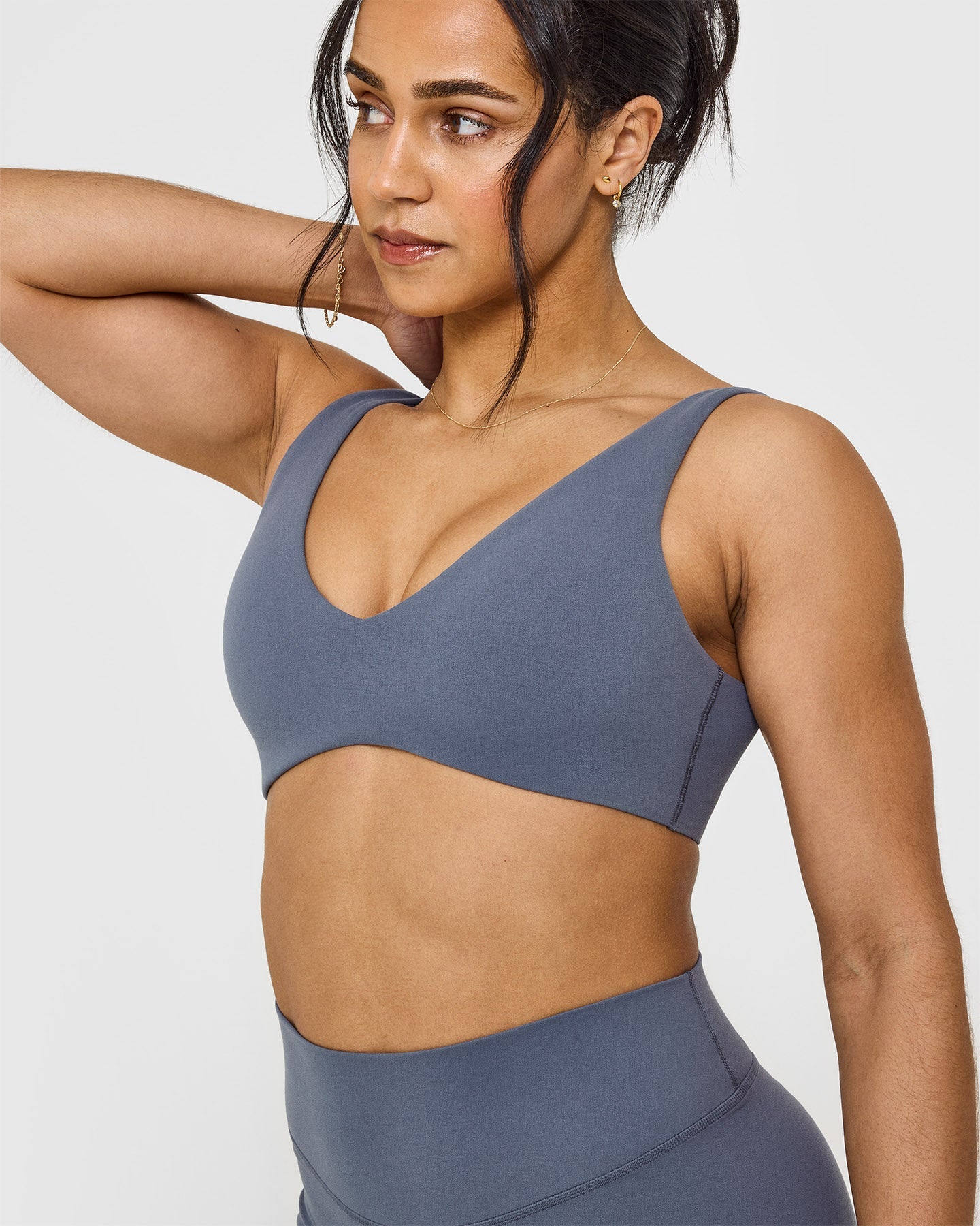 SoftMotion™ Scoop Back Bralette - Comfortable Wireless Bra in Granite Blue | Perfect for Yoga, Lounge & Everyday Wear