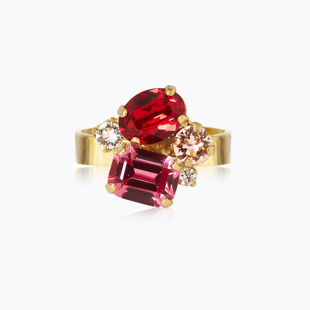 Petite Carolina Ring - Elegant Scarlet Combo Jewelry for Women | Perfect for Weddings, Anniversaries & Special Occasions