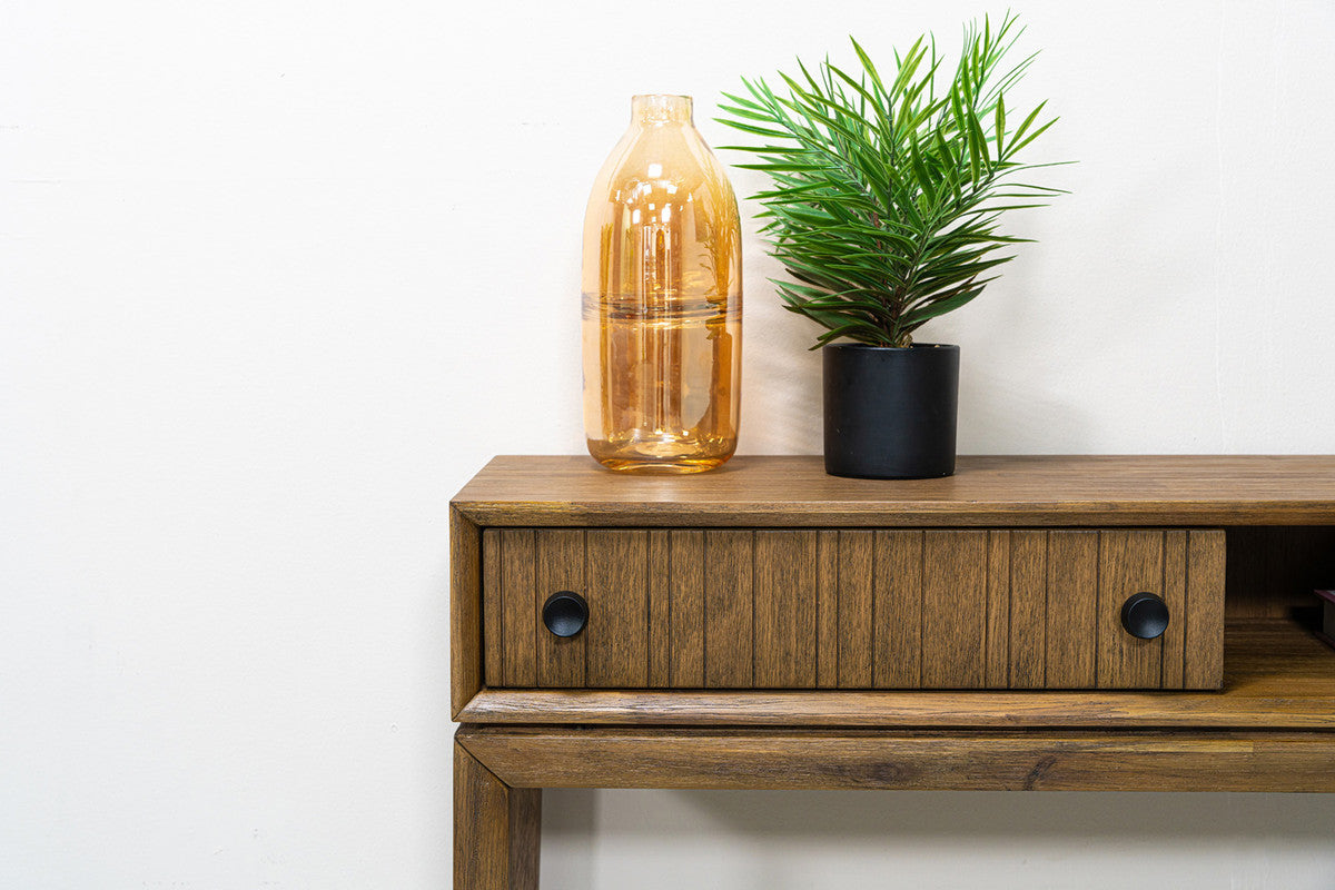 Modern Borgergade 43.5 Sofa Table - Solid Wood Chestnut Finish - Perfect for Living Room, Entryway, or Behind Couch Decor