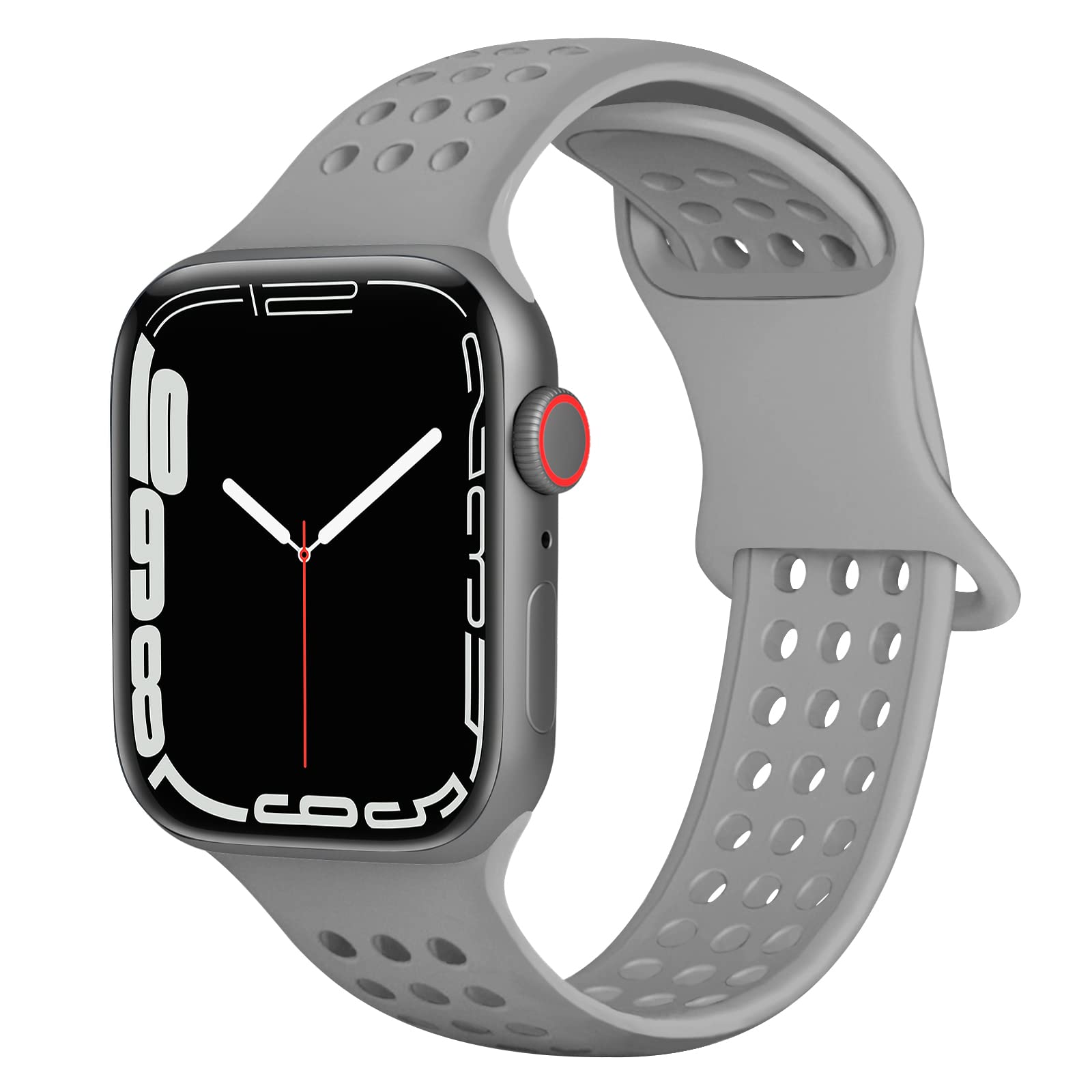 Lyfatz Sport Bands for Apple Watch 38mm 40mm 41mm 42mm 44mm 45mm 49mm - Soft Breathable Silicone Replacement Strap Compatible with iWatch Series SE Ultra 8 7 6 5 4 3 2 1 - Perfect for Running, Gym Workouts & Everyday Wear