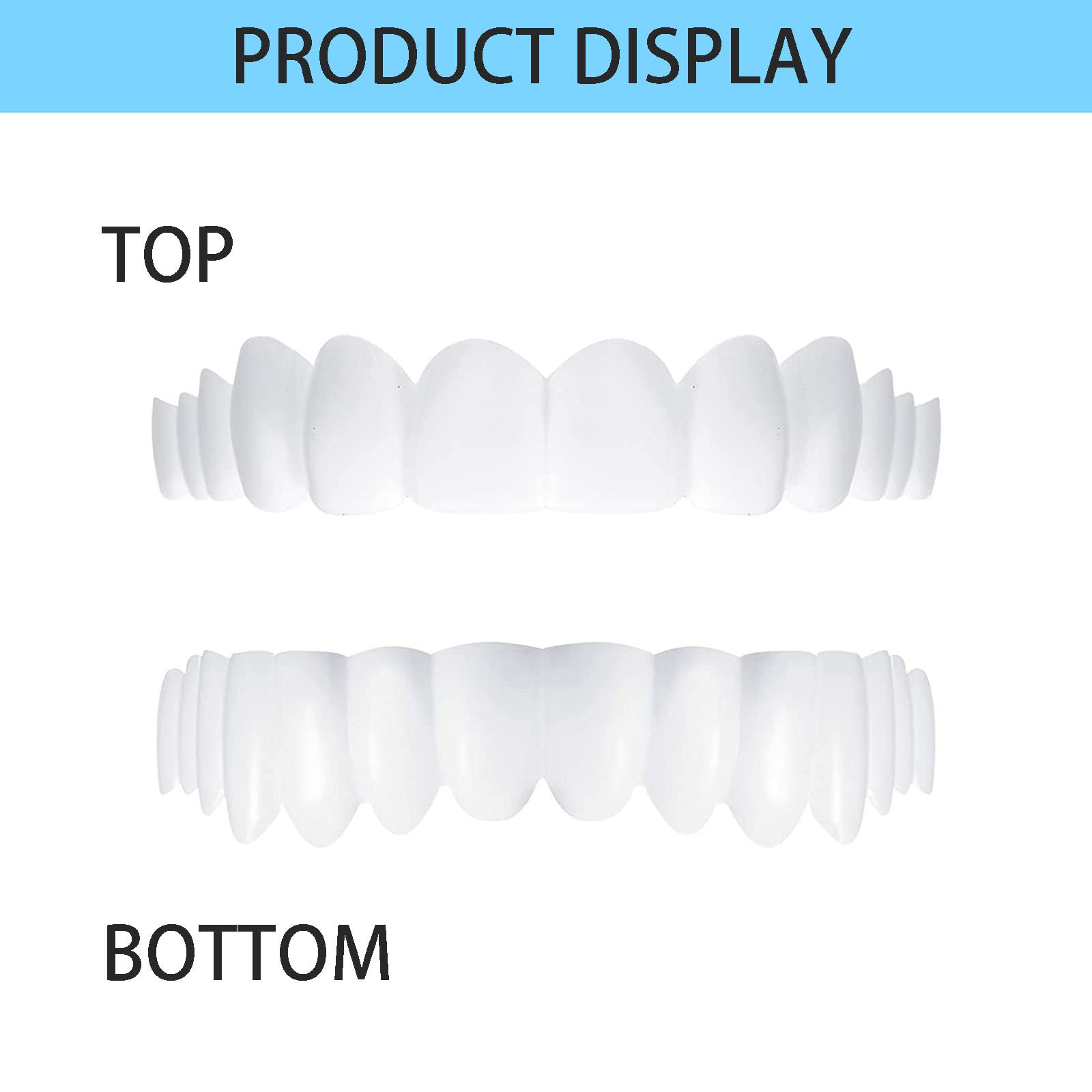 4 Sets Temporary Fake Teeth Cover - Cosmetic Tooth Repair Granules & Straightening Braces for Whitening & Restoration - Perfect for Men & Women - Great for Halloween, Cosplay & Dental Confidence Boost