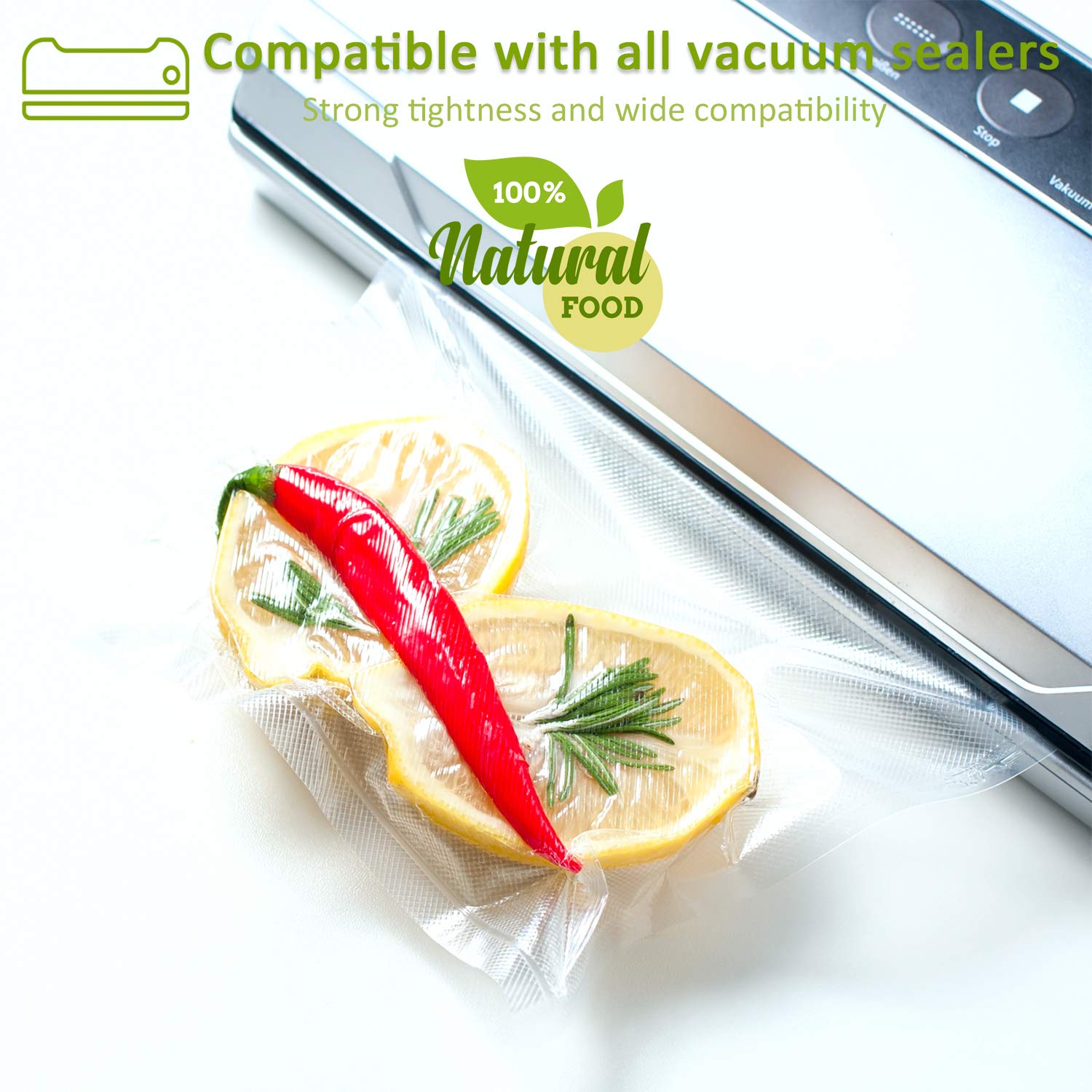 6 Pack Heavy Duty Vacuum Sealer Bags - 11