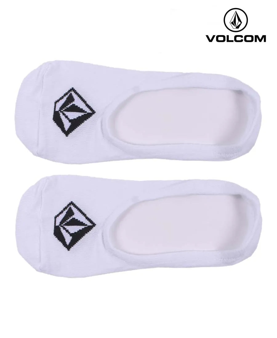 Volcom G So No Show Socks - Solid Black & White Pack of 2 - Low-Cut Athletic Socks for Running, Gym & Casual Wear