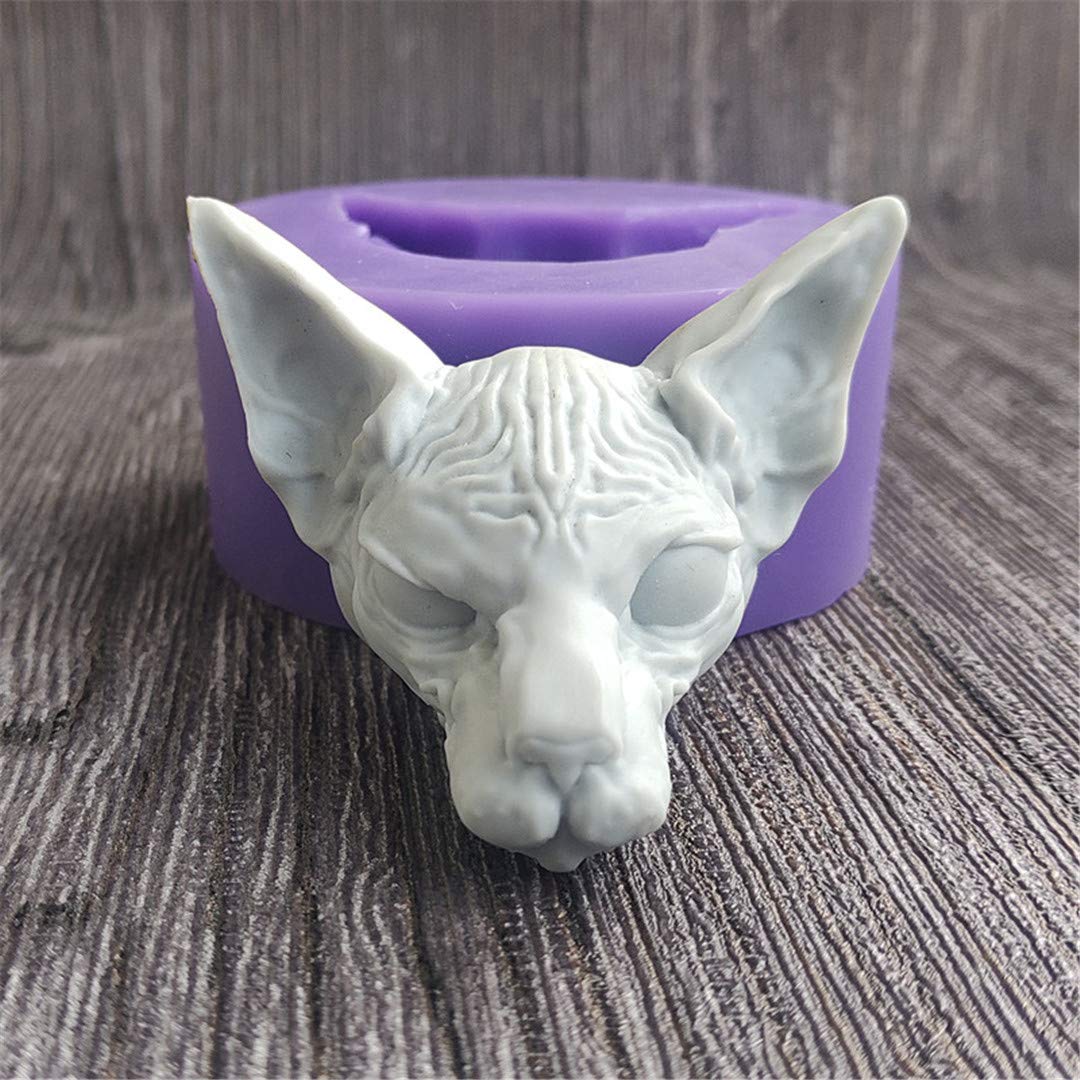 Premium Cat Fondant Silicone Molds - 3D Cat Head Chocolate Candy Molds for Baking, Cake Decorating & DIY Desserts - Perfect for Birthday Parties, Wedding Cakes & Holiday Treats (Style 3)