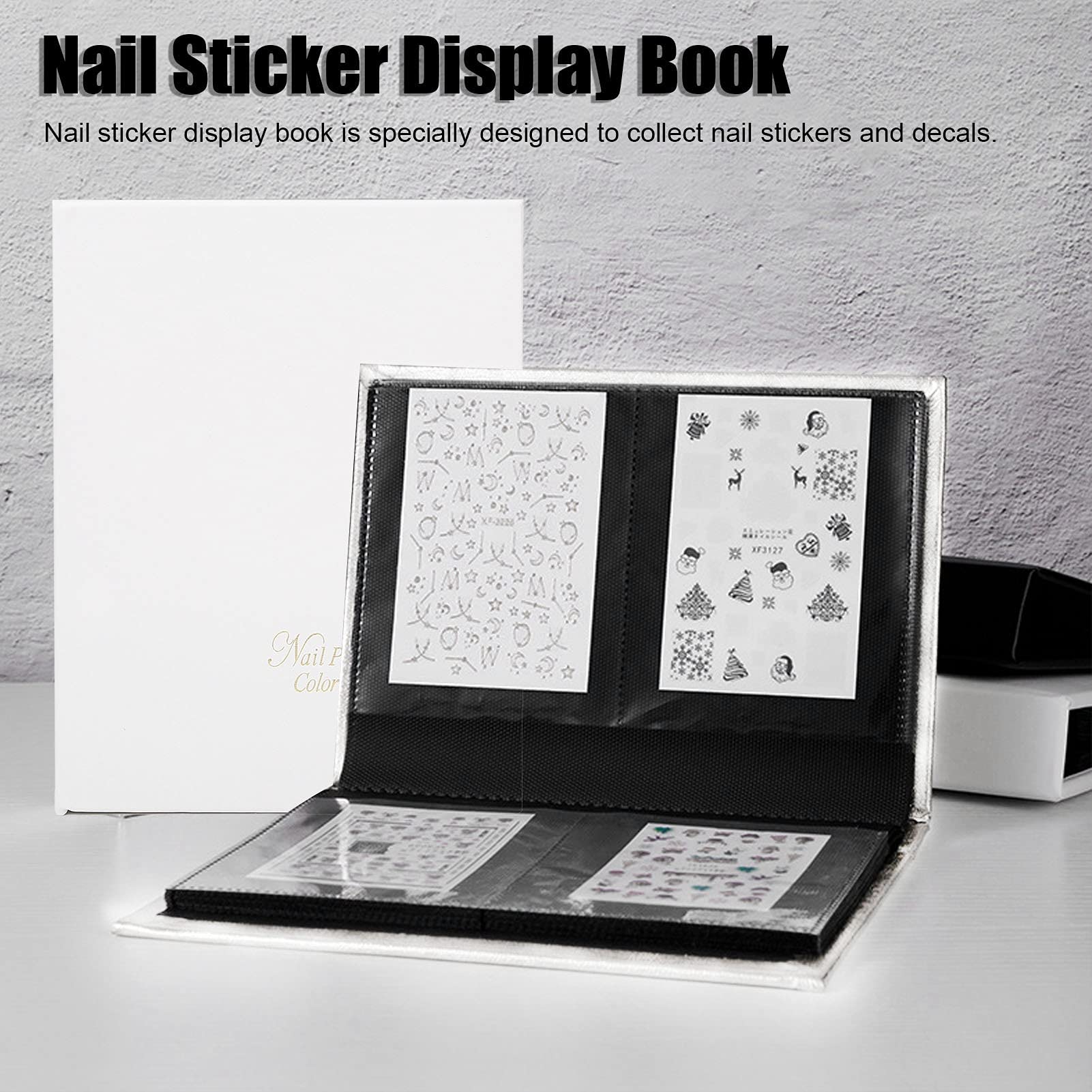 Premium Nail Sticker Display Book - Durable Nail Art Sticker Storage Album for DIY Nail Decals Collection | Organize & Showcase Your Nail Art Designs at Home or Salon