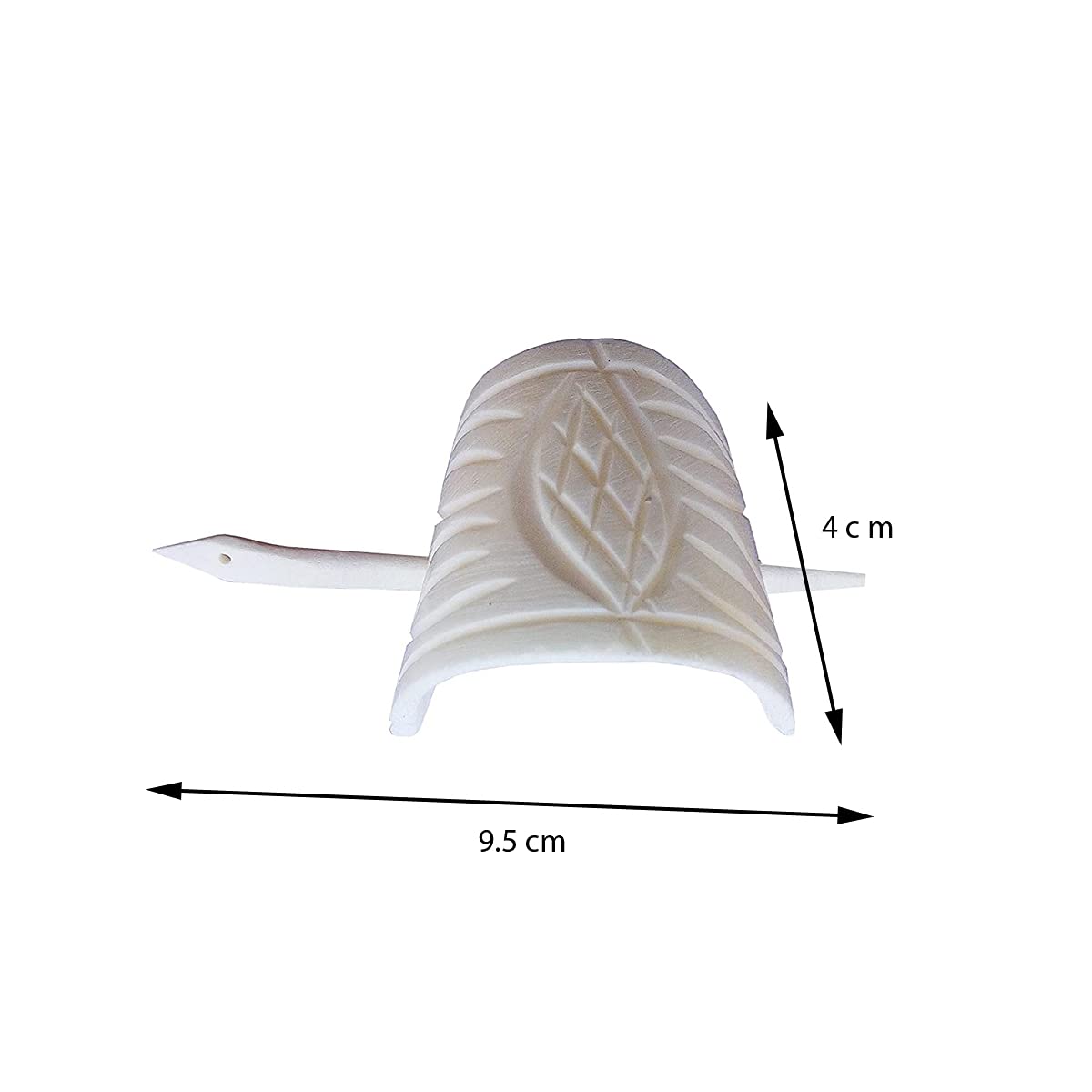 Handmade Marble Leaf Design Hair Barrette with Slide Stick for Women & Girls - Elegant Hair Clip, Hairpin & Juda Stick Accessory - Perfect for Weddings, Parties & Everyday Styling