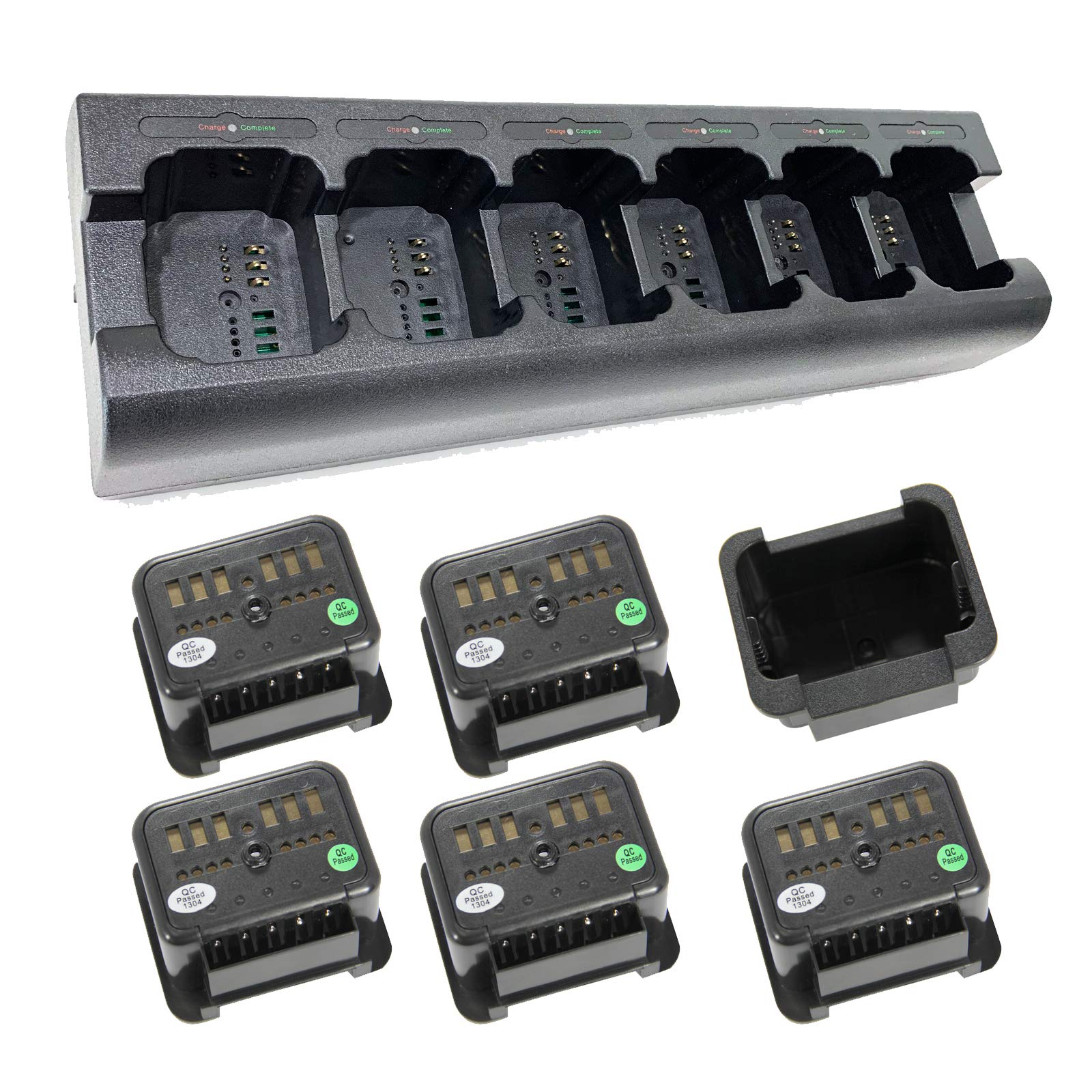 Maximal Power RC Mini600-RBPOD-MINI-I232 6-Port Dual Charger for ICOM BP-231 BP-232 Two-Way Radio Batteries - Fast Charging Station for Police, Security, and Emergency Communication Radios