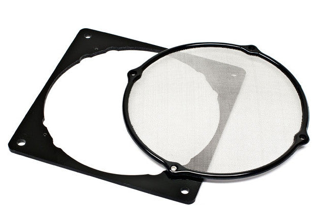 ModRight 80mm Fine Mesh Aluminum Fan Filter - Black Square Design for PC Case Cooling & Dust Protection