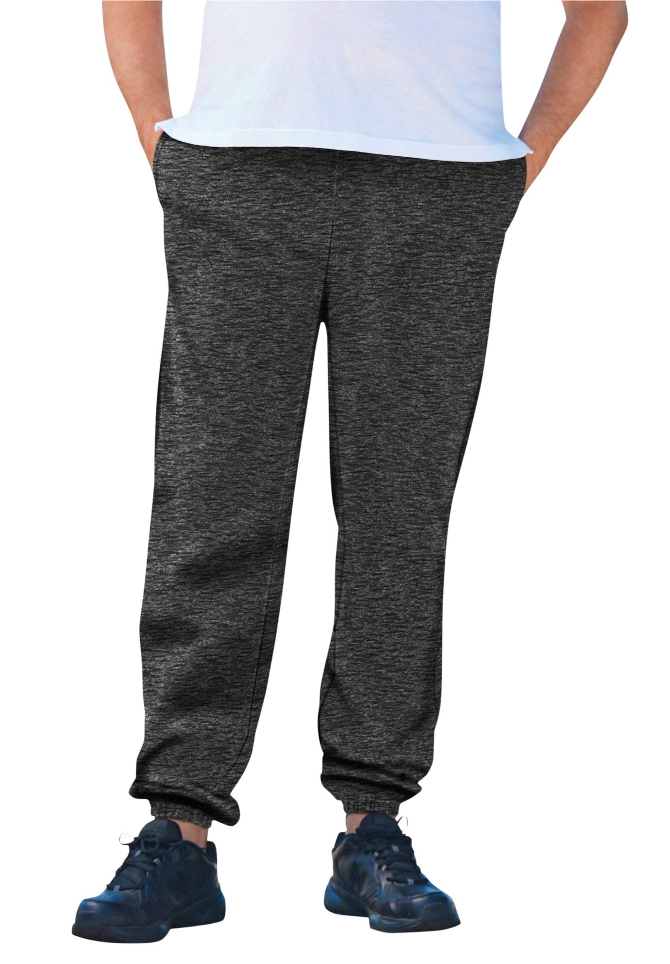 KingSize Men's Big & Tall Fleece Sweatpants with Elastic Cuffs - Warm & Comfortable Lounge Pants for Relaxing at Home, Gym, or Outdoor Activities