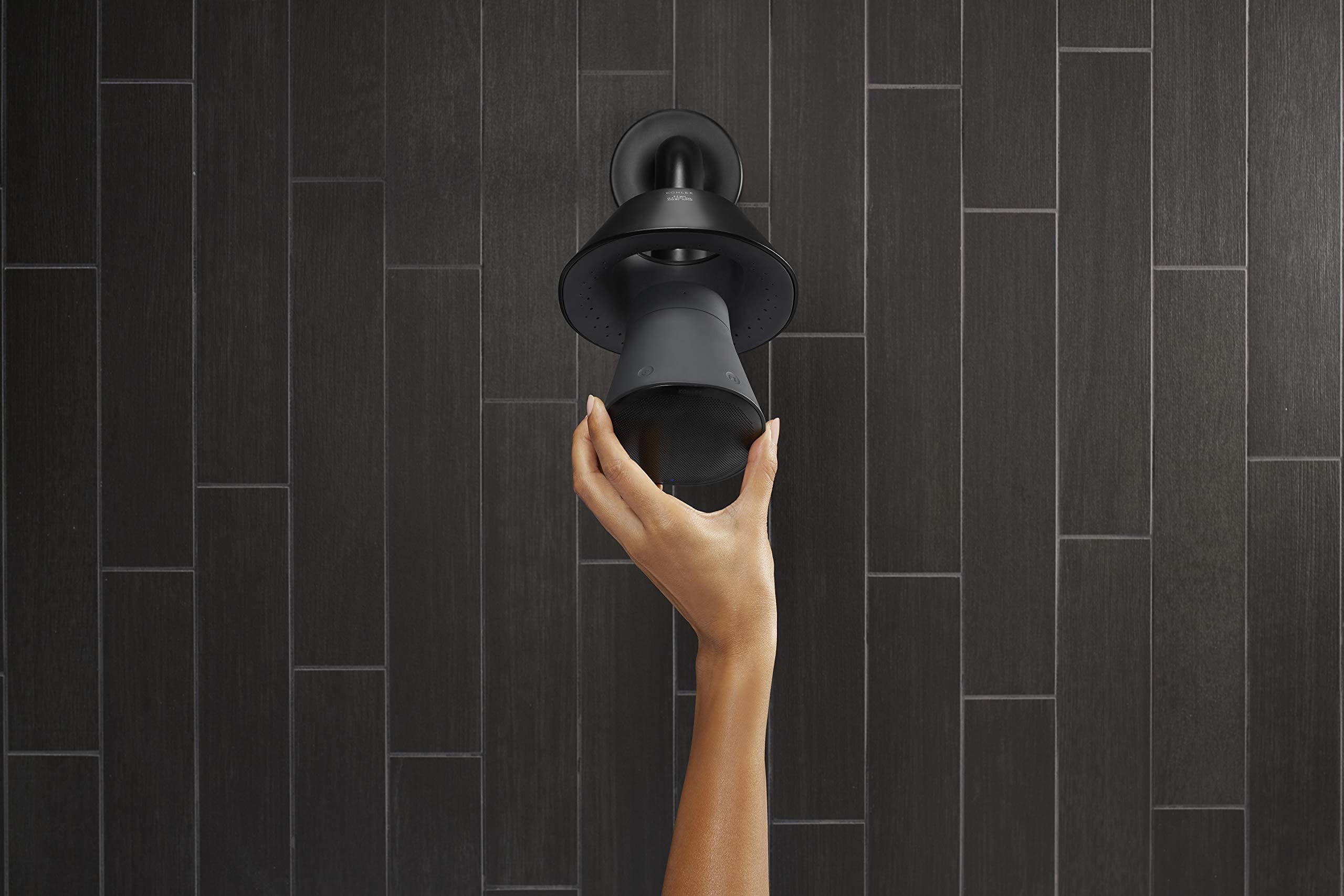 MOXIE® 1.75 GPM Bluetooth Showerhead - High Pressure Water Saving Shower Head with Wireless Speaker - Modern Bathroom Upgrade for Spa-Like Shower Experience & Music Therapy - Perfect for Relaxation, Morning Routine, Home Spa Days and Small Bathrooms
