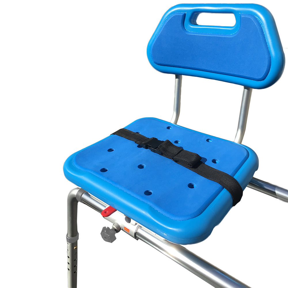 Premium Sliding Bath Transfer Bench with Swivel Seat & Padded Cushion - Adjustable Shower Chair for Elderly & Disabled - Safe Bathroom Mobility Aid for Seniors, Post-Surgery Recovery & Home Care Use