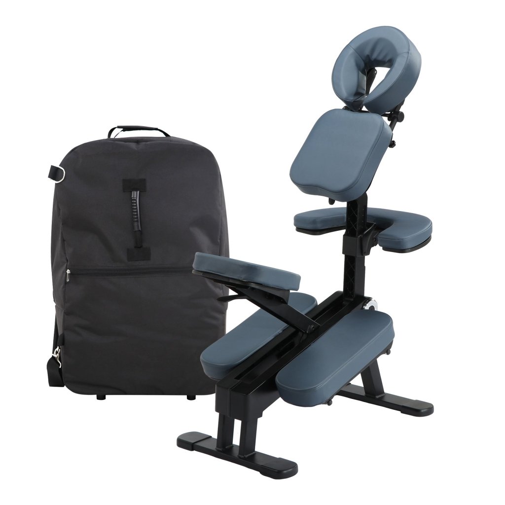 Master Massage® Portable Massage Chair - Royal Blue Foldable Professional Massage Chair for Home, Office & Spa - Perfect for Therapists, Chiropractors & Relaxation