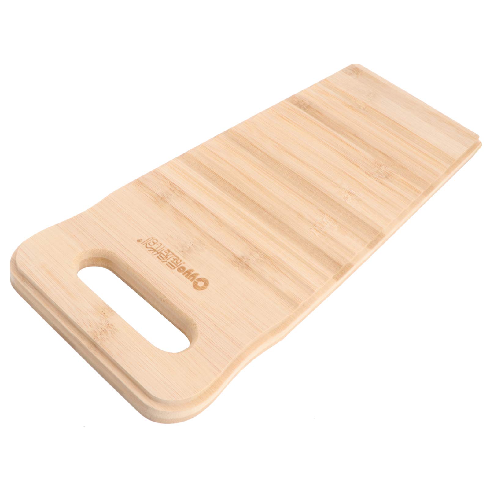 HEMOTON Bamboo Wooden Washboard - Non-Slip Hand Washing Board for Laundry, Clothes Scrubbing | Perfect for Home, School & Camping Use | Eco-Friendly Bamboo Washing Board