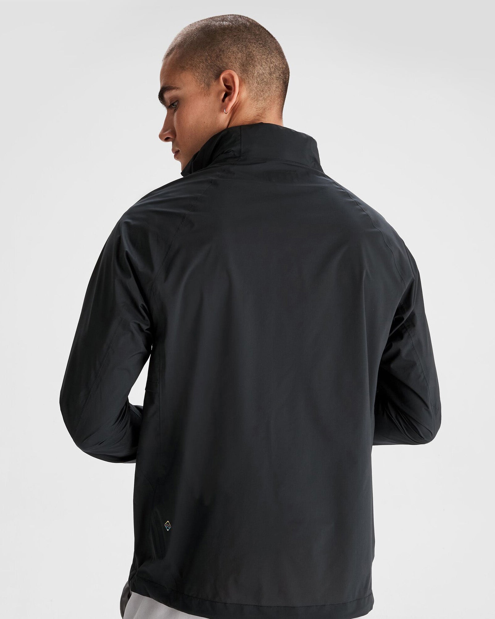Men's Seeker 2.5L Waterproof Rain Jacket - Lightweight Windbreaker with Adjustable Hood (Black Stingray) - Perfect for Hiking, Camping & Outdoor Adventures