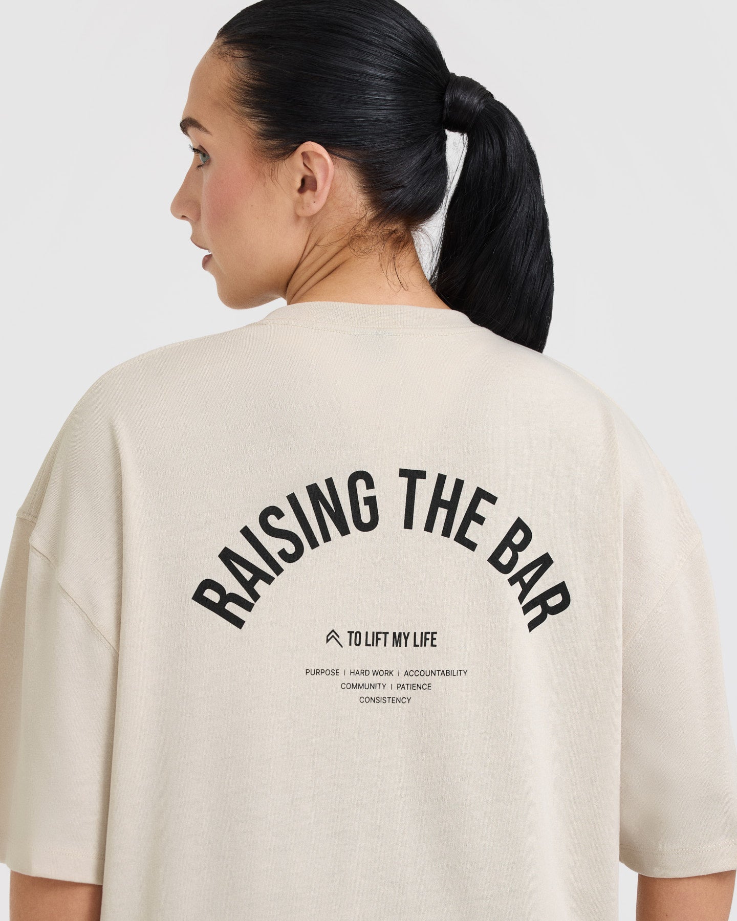 Raising The Bar Graphic Longline T-Shirt for Men | Trendy Sand Color | Perfect for Casual Wear, Street Style & Everyday Outfits