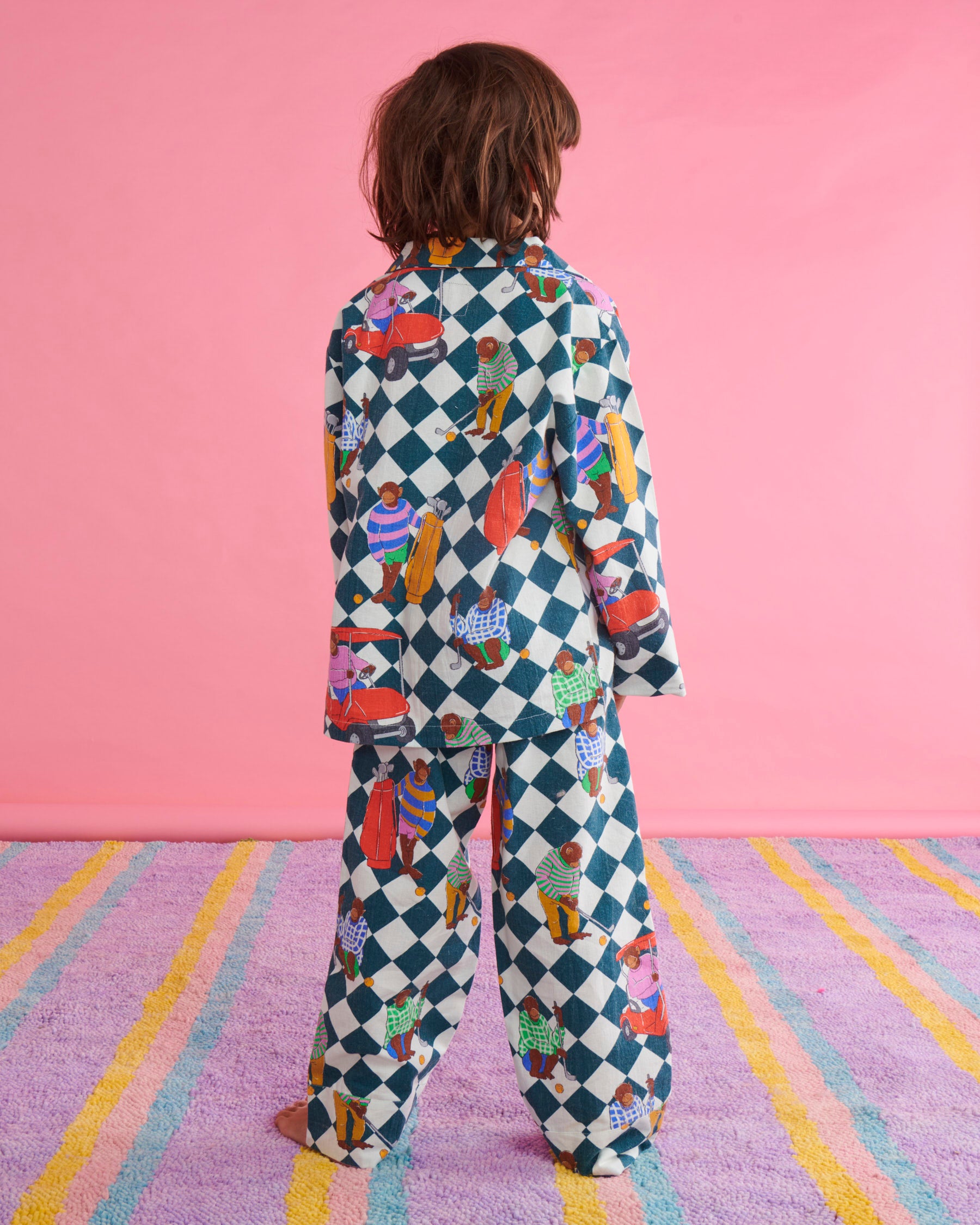 Hole In One Flannelette Long Sleeve Shirt & Pant Pajama Set for Men - Soft and Comfortable Sleepwear - Perfect for Winter Nights, Lounging, and Relaxation at Home