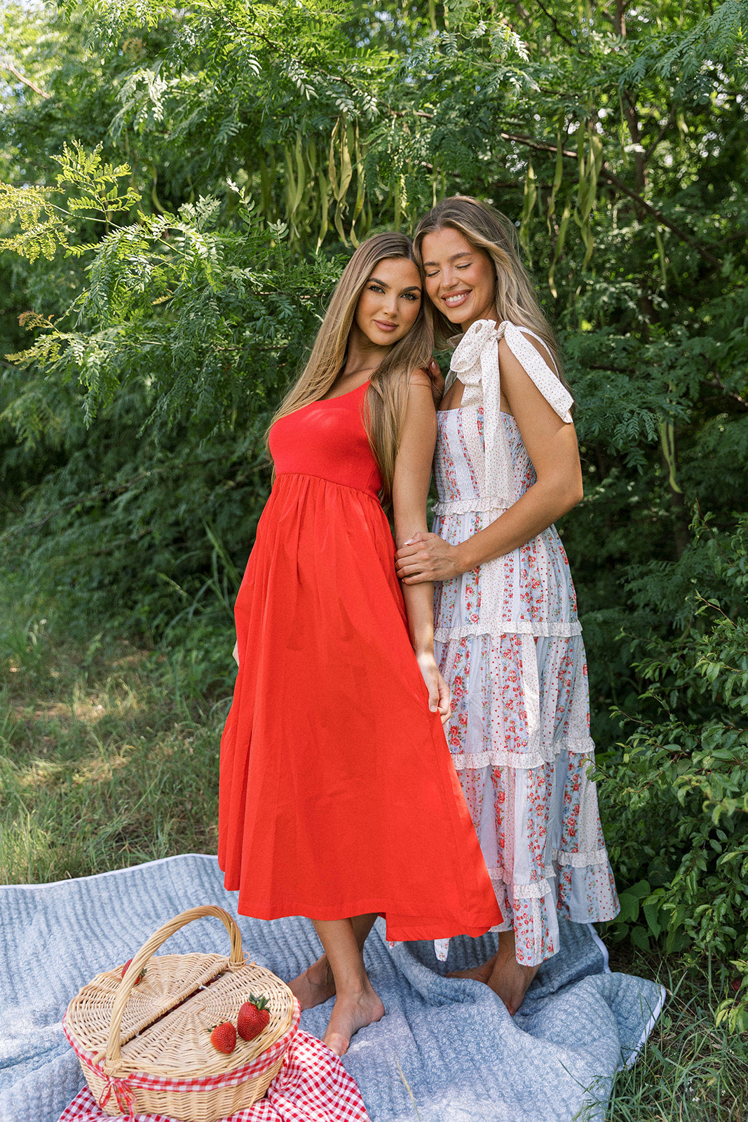 Addie Tank Midi Dress in Chili Red - Flowy Summer Dress for Women | Perfect for Beach, Vacation & Casual Outings