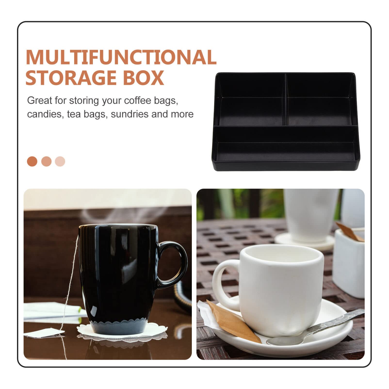 **Mind Reader Coffee Station Organizer - 10-Compartment Countertop Condiment Holder for Coffee, Sugar, Tea Pods (6.1×3.9×1.7in) - Perfect for Home, Office & Breakroom Coffee Bars**