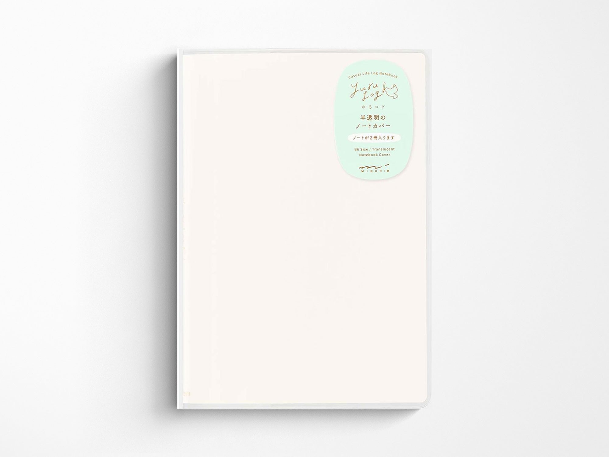 Midori Yuru Log B6 Notebook Cover - Transparent PVC Protective Case for Journaling, Sketching & Note-Taking - Perfect for Students, Artists & Office Use