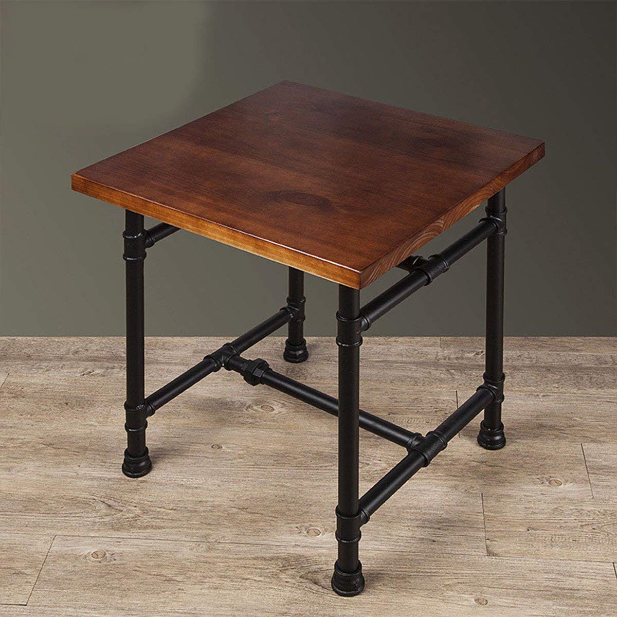 24 Inch Industrial Rustic Iron Pipe Entry Table - Rustic End Table, Coffee Table & Side Table with Metal Legs for Living Room, Dining Room & Bar | Perfect for Home Decor & Small Space Furniture