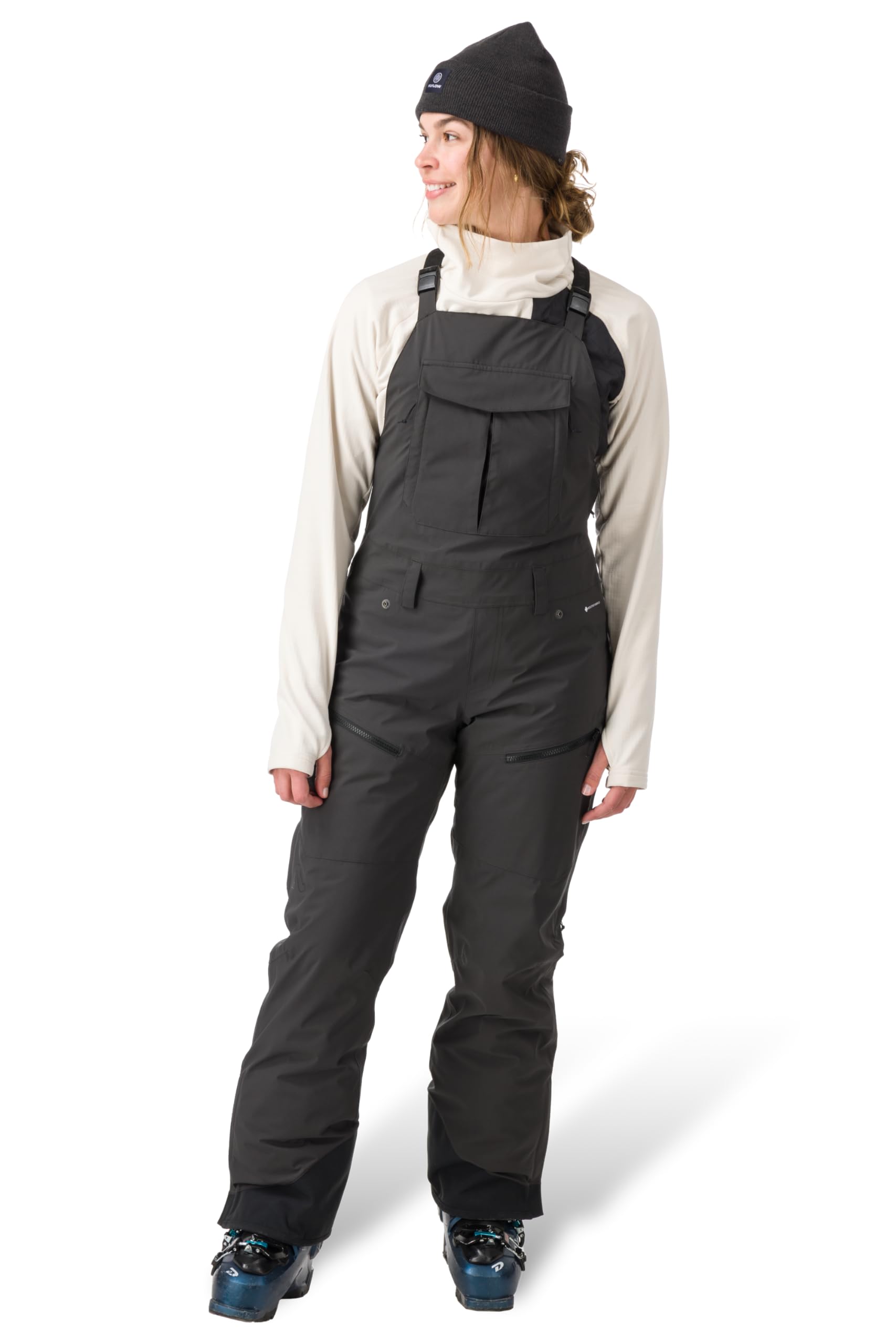 Flylow Women's Sphynx Bib Insulated Waterproof Ski Pants - Winter Snowboard Bib Overalls for Cold Weather & Mountain Adventures
