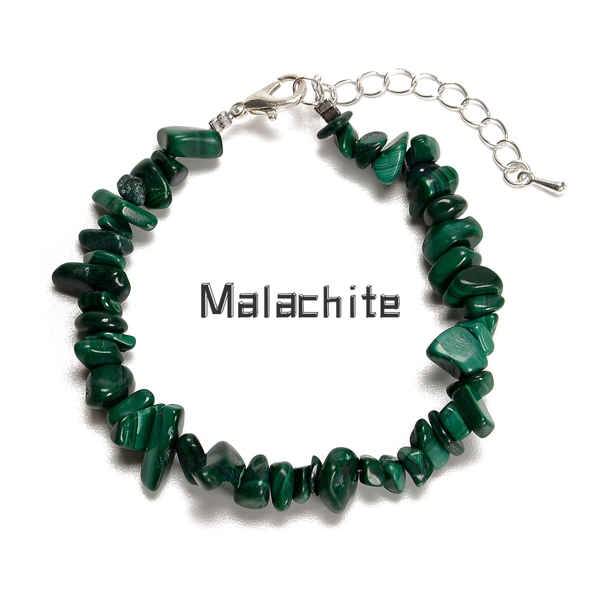 02 Mixed Gemstone Chips Bracelet with Silver Plated Clasp - 5mm & 8mm Beads, 7
