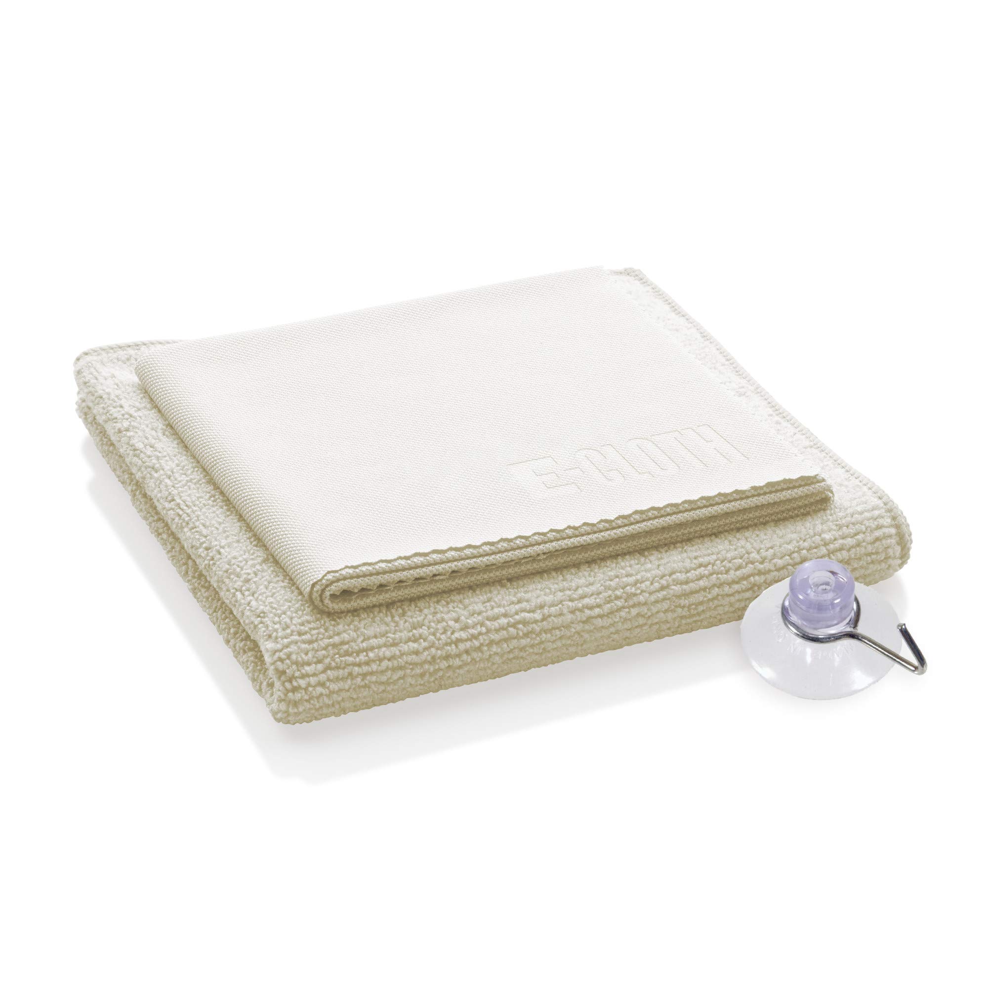 Premium E-Cloth Microfiber Cleaning Cloth Shower Kit - Reusable & Washable Bathroom Cleaning Cloths with 100 Wash Guarantee - 1 Pack - Perfect for Bathroom, Shower, Glass & Mirror Cleaning